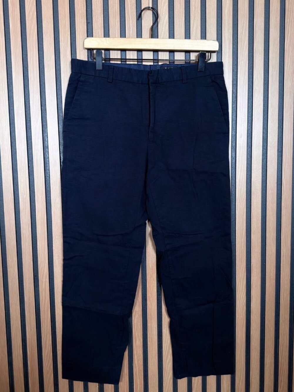 A.P.C.Trousers Small Womens Blue Navy Flat Front Chino Pants Casual